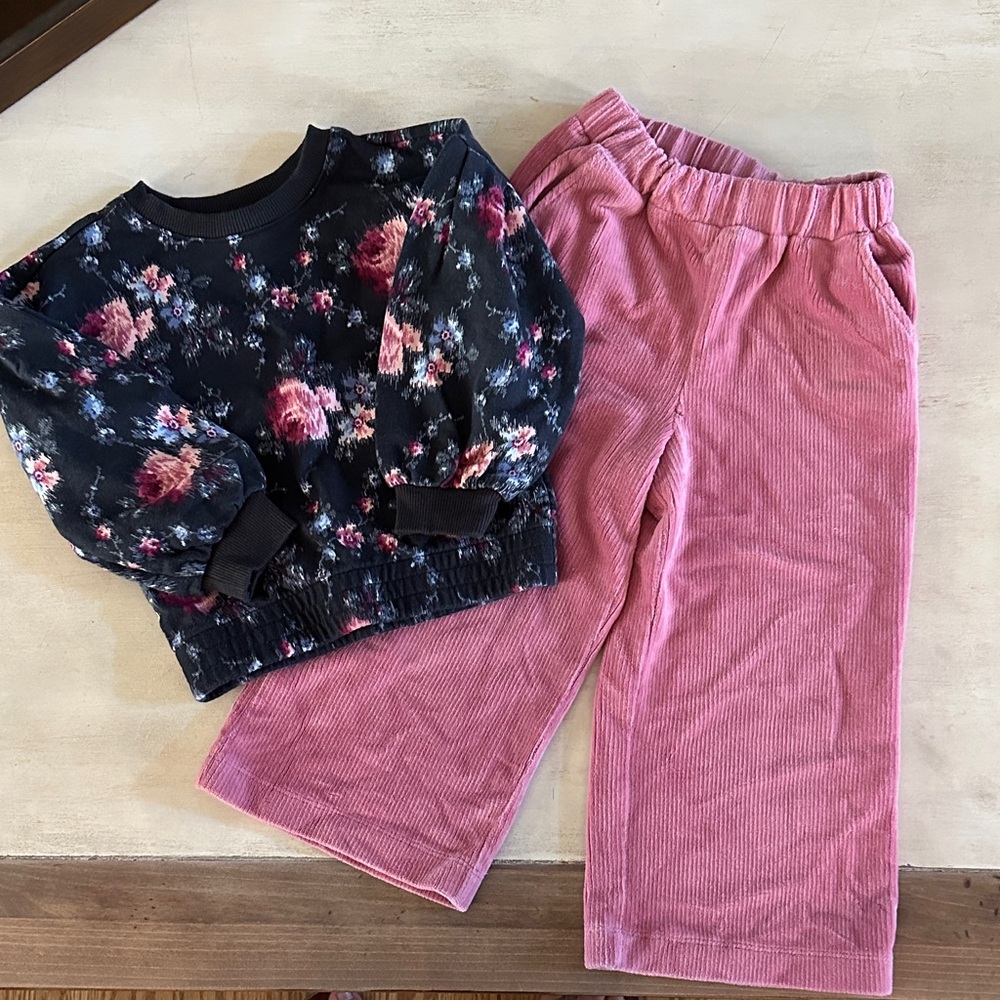 Janie and Jack Dark Floral Sweatshirt